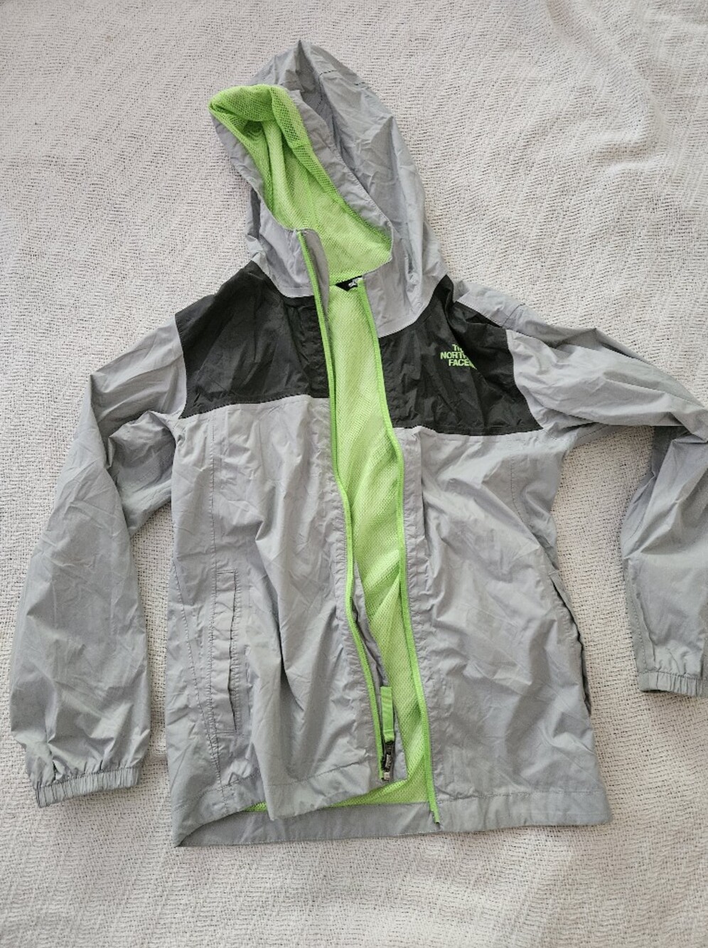 The North Face Kids Gray and Lime Green Jacket